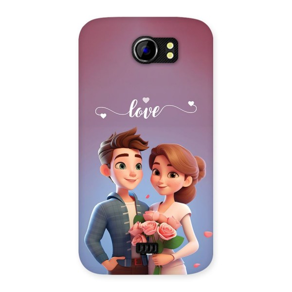 Couple With Flower Back Case for Canvas 2 A110