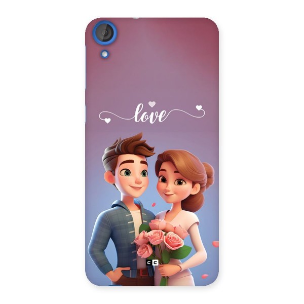 Couple With Flower Back Case for Desire 820s