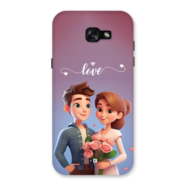Couple With Flower Back Case for Galaxy A7 (2017)