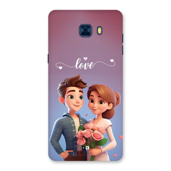Couple With Flower Back Case for Galaxy C7 Pro