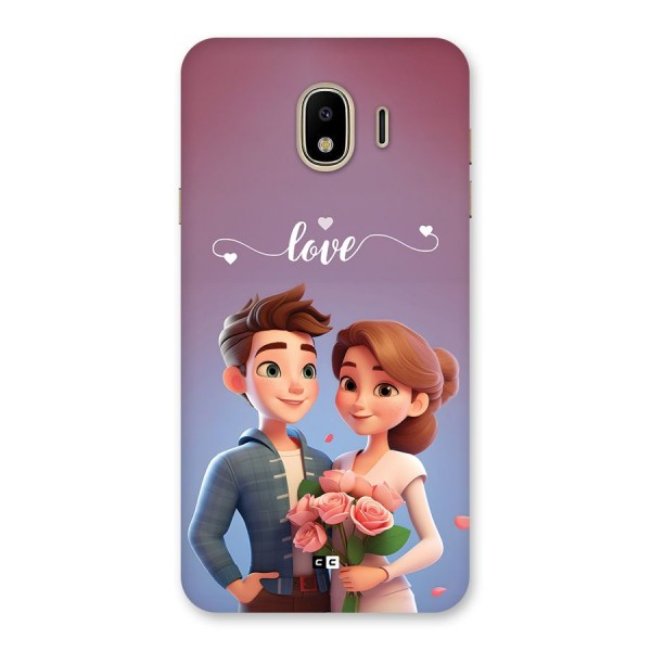 Couple With Flower Back Case for Galaxy J4