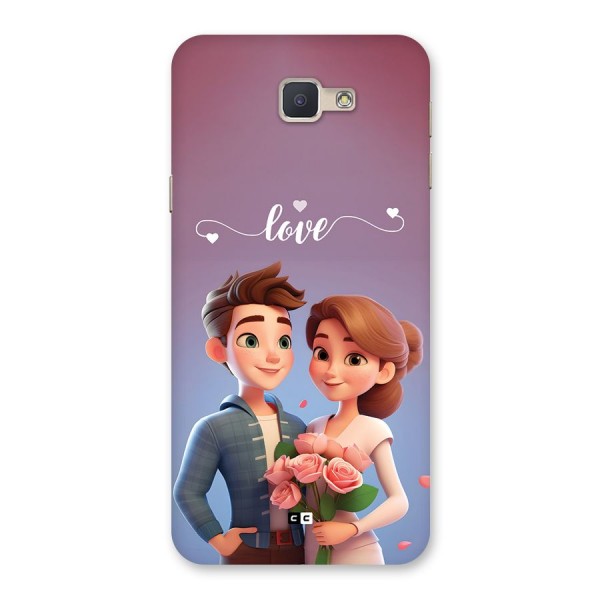 Couple With Flower Back Case for Galaxy J5 Prime