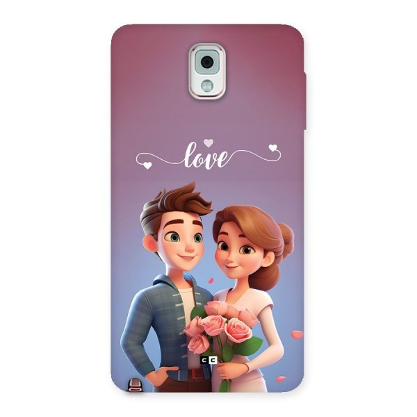 Couple With Flower Back Case for Galaxy Note 3