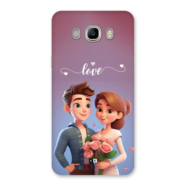 Couple With Flower Back Case for Galaxy On8