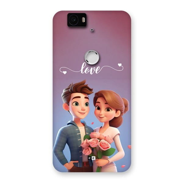 Couple With Flower Back Case for Google Nexus 6P