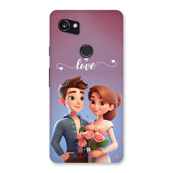 Couple With Flower Back Case for Google Pixel 2 XL
