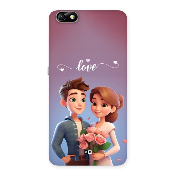 Couple With Flower Back Case for Honor 4X