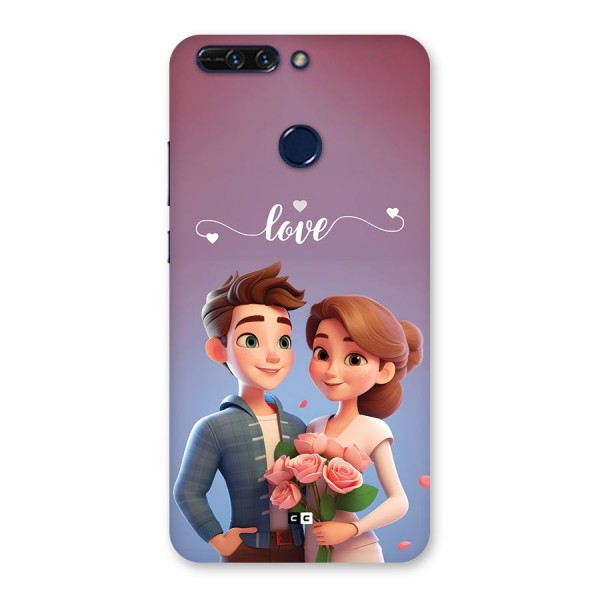 Couple With Flower Back Case for Honor 8 Pro