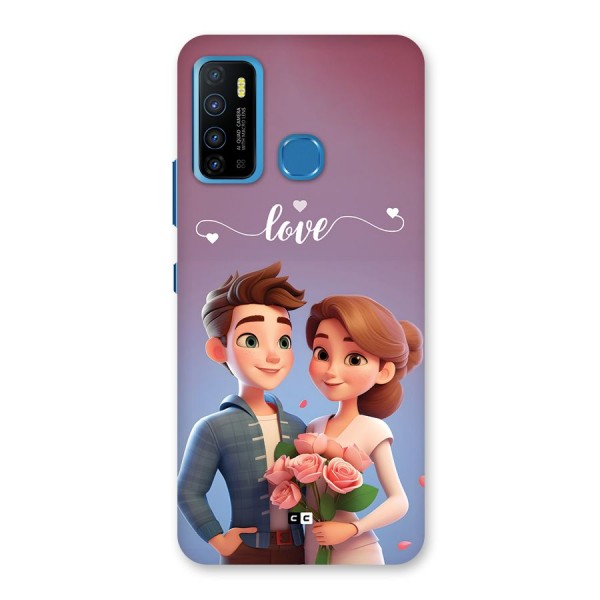 Couple With Flower Back Case for Infinix Hot 9
