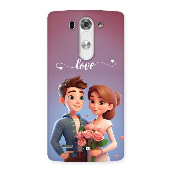 Couple With Flower Back Case for LG G3 Mini