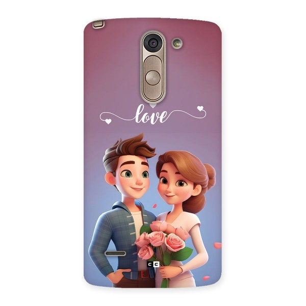Couple With Flower Back Case for LG G3 Stylus