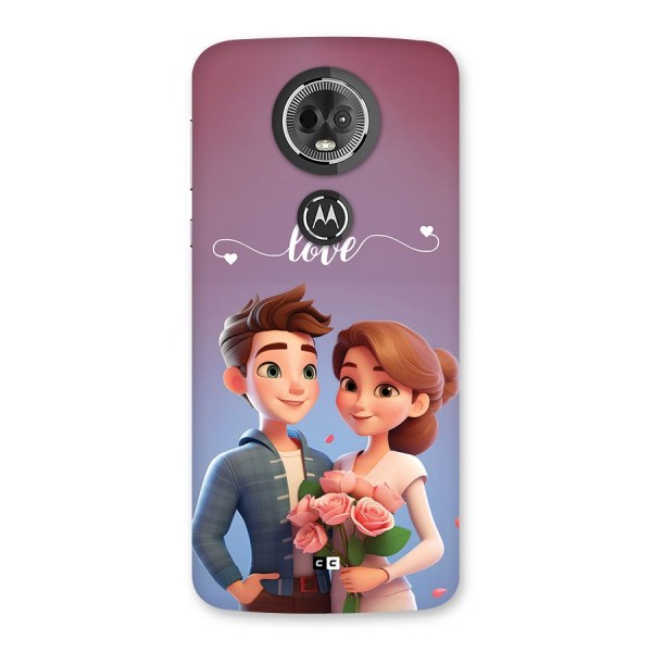 Couple With Flower Back Case for Moto E5 Plus