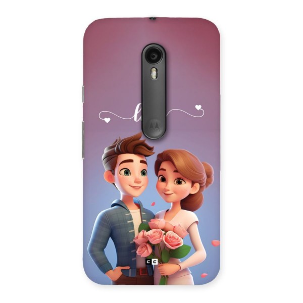Couple With Flower Back Case for Moto G3