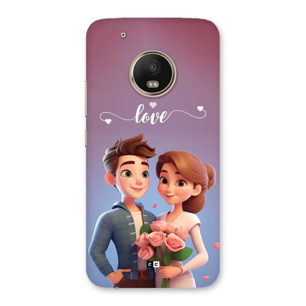 Couple With Flower Back Case for Moto G5 Plus