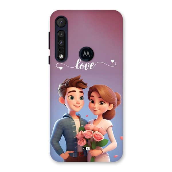 Couple With Flower Back Case for Motorola One Macro