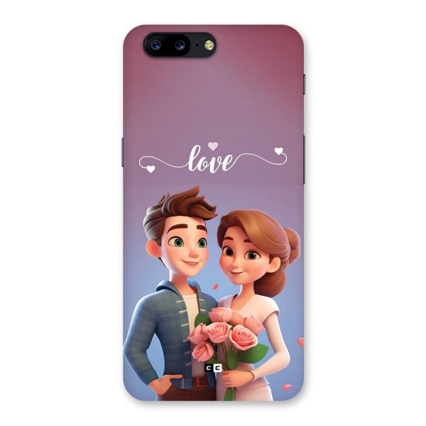 Couple With Flower Back Case for OnePlus 5