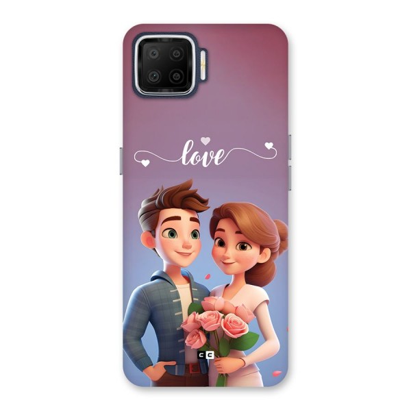 Couple With Flower Back Case for Oppo F17