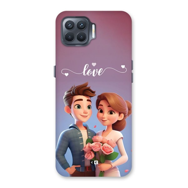 Couple With Flower Back Case for Oppo F17 Pro