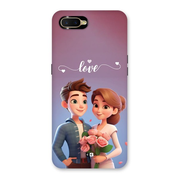 Couple With Flower Back Case for Oppo K1
