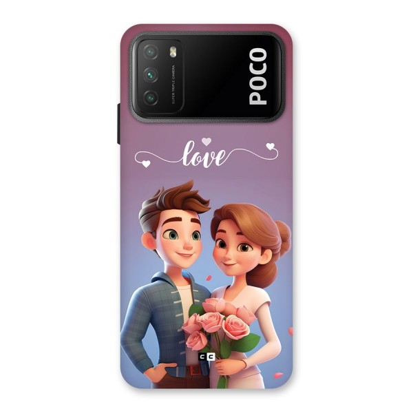 Couple With Flower Back Case for Poco M3