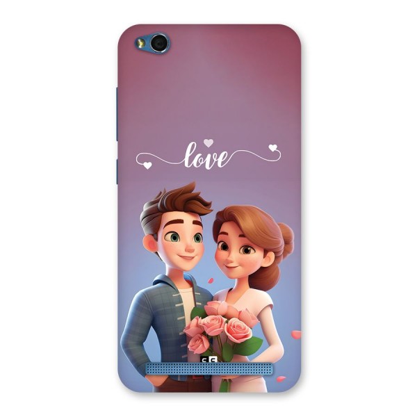 Couple With Flower Back Case for Redmi 5A