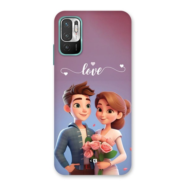 Couple With Flower Back Case for Redmi Note 10T 5G