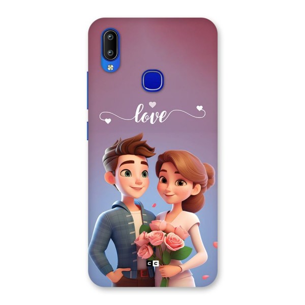 Couple With Flower Back Case for Vivo Y91
