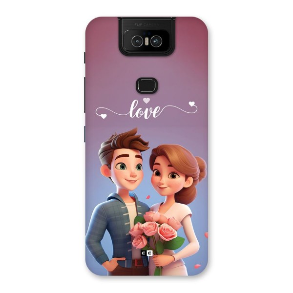 Couple With Flower Back Case for Zenfone 6z