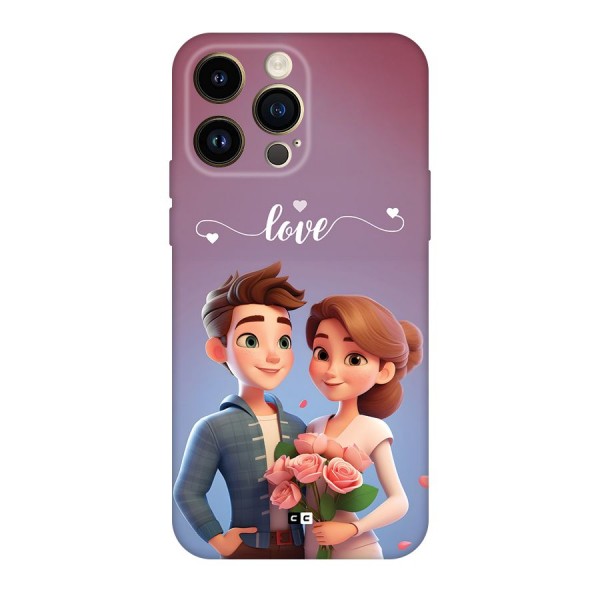 Couple With Flower Back Case for iPhone 14 Pro Max