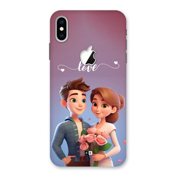 Couple With Flower Back Case for iPhone XS Max Apple Cut