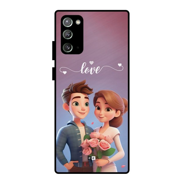 Couple With Flower Metal Back Case for Galaxy Note 20