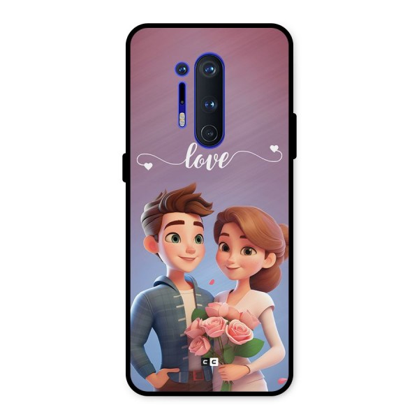Couple With Flower Metal Back Case for OnePlus 8 Pro