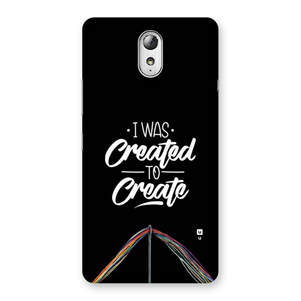 Created to Create Back Case for Lenovo Vibe P1M