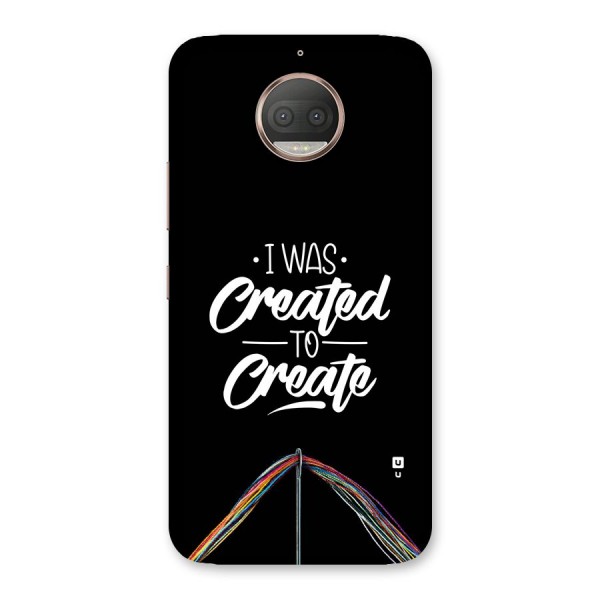 Created to Create Back Case for Moto G5s Plus