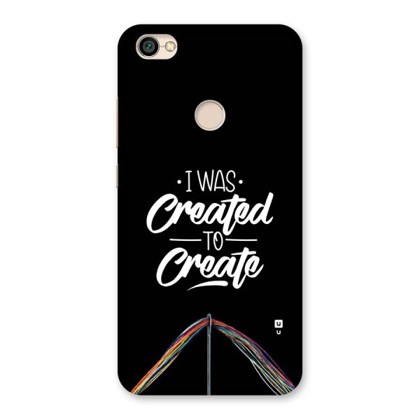 Created to Create Back Case for Redmi Y1 2017