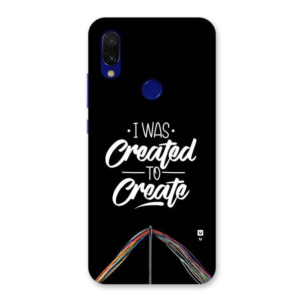 Created to Create Back Case for Redmi Y3