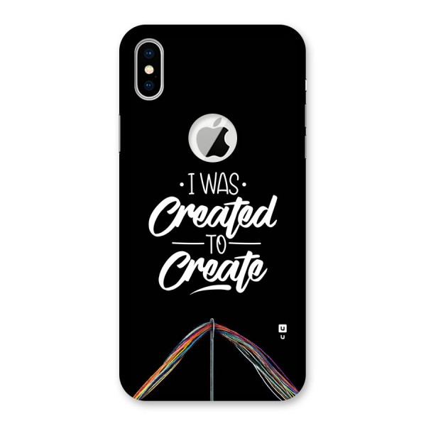 Created to Create Back Case for iPhone XS Logo Cut