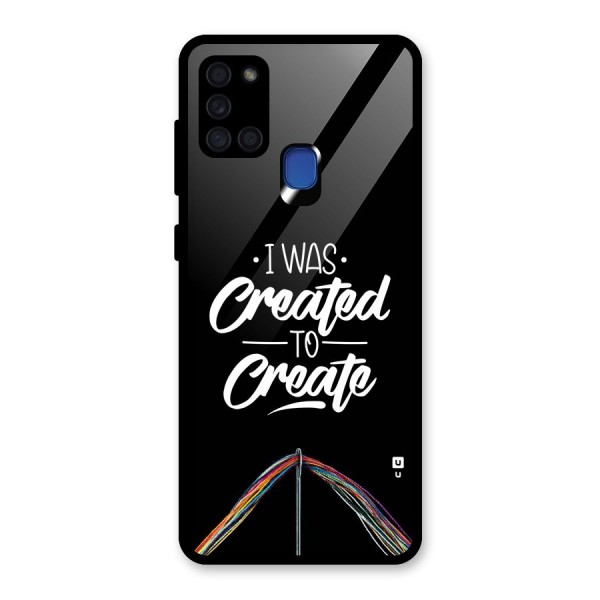 Created to Create Glass Back Case for Galaxy A21s
