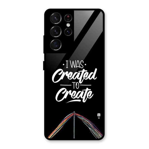 Created to Create Glass Back Case for Galaxy S21 Ultra 5G