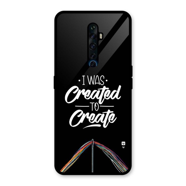 Created to Create Glass Back Case for Oppo Reno2 F