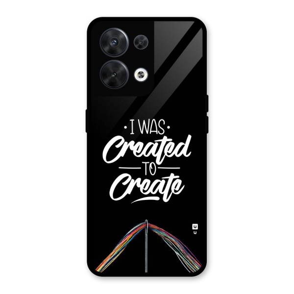 Created to Create Glass Back Case for Oppo Reno8 5G