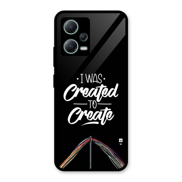 Created to Create Glass Back Case for Poco X5