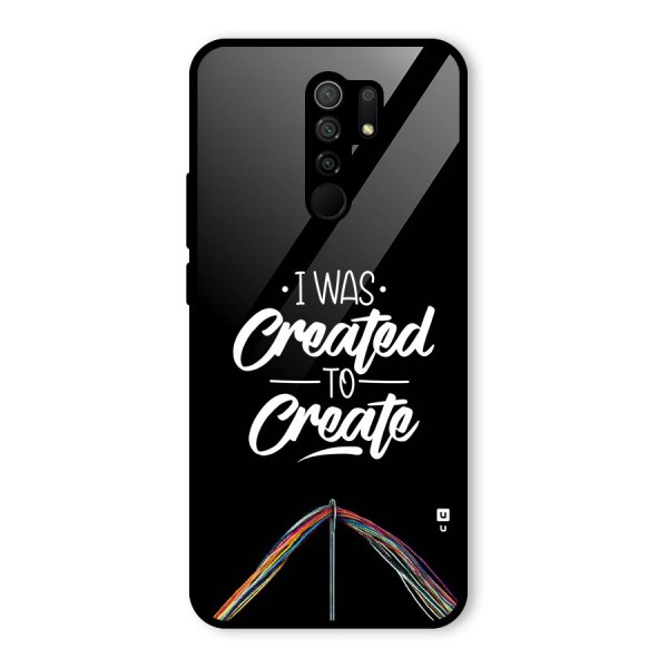 Created to Create Glass Back Case for Redmi 9 Prime