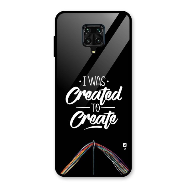Created to Create Glass Back Case for Redmi Note 9 Pro Max