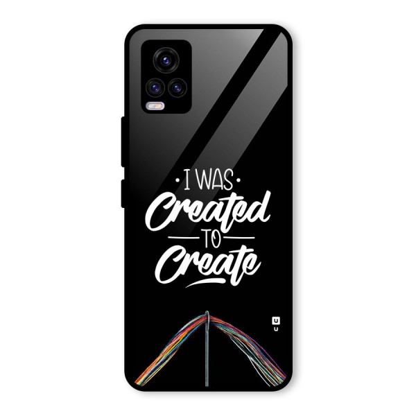 Created to Create Glass Back Case for Vivo V20 2021