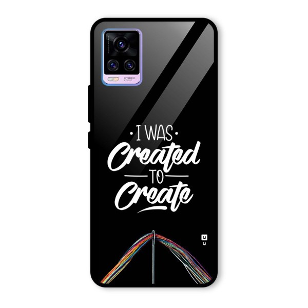 Created to Create Glass Back Case for Vivo V20 Pro