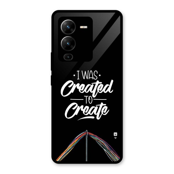 Created to Create Glass Back Case for Vivo V25 Pro