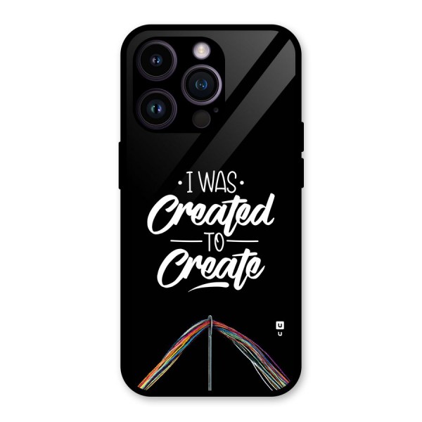 Created to Create Glass Back Case for iPhone 14 Pro