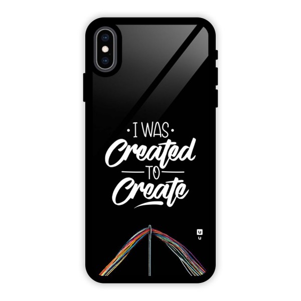 Created to Create Glass Back Case for iPhone XS Max