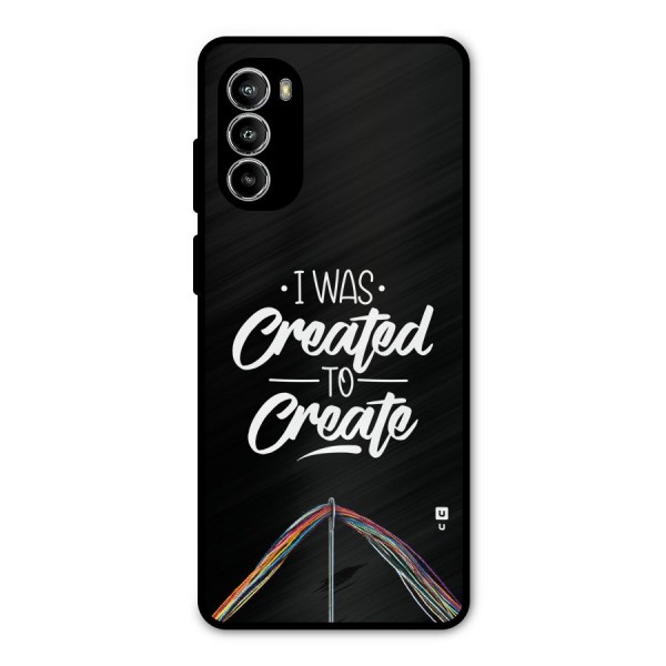 Created to Create Metal Back Case for Moto G82
